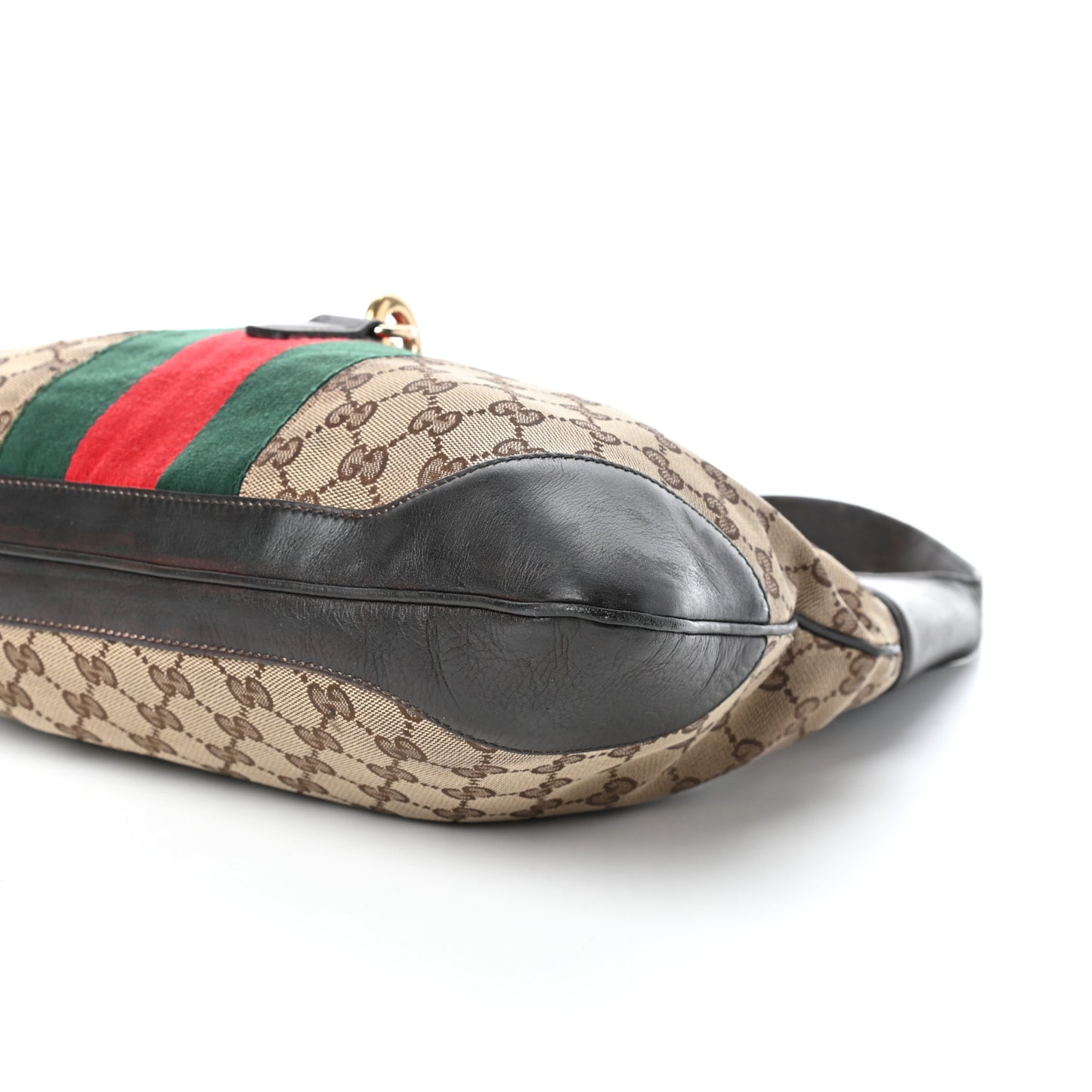 Monogram Web Jackie O Bouvier Hobo Dark Brown