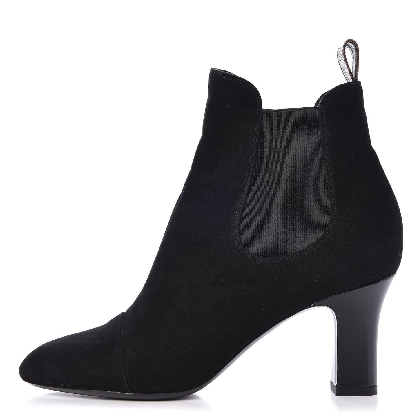 Suede Monogram Uniformes Cap Toe Chelsea 75mm Ankle Boots 38 Black