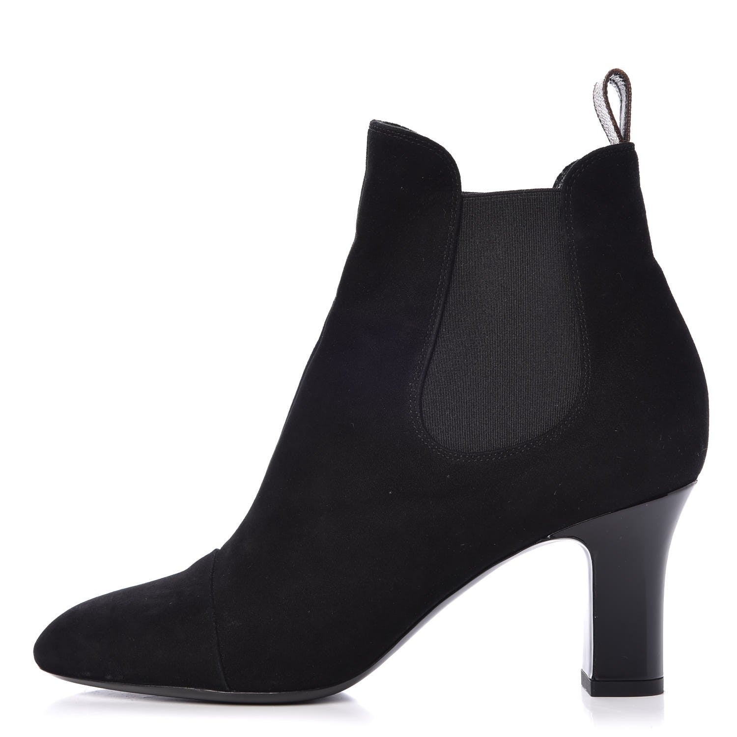 Louis Vuitton Suede Monogram Uniformes Cap Toe Chelsea 75mm Ankle Boots 38 Black 1 of 11