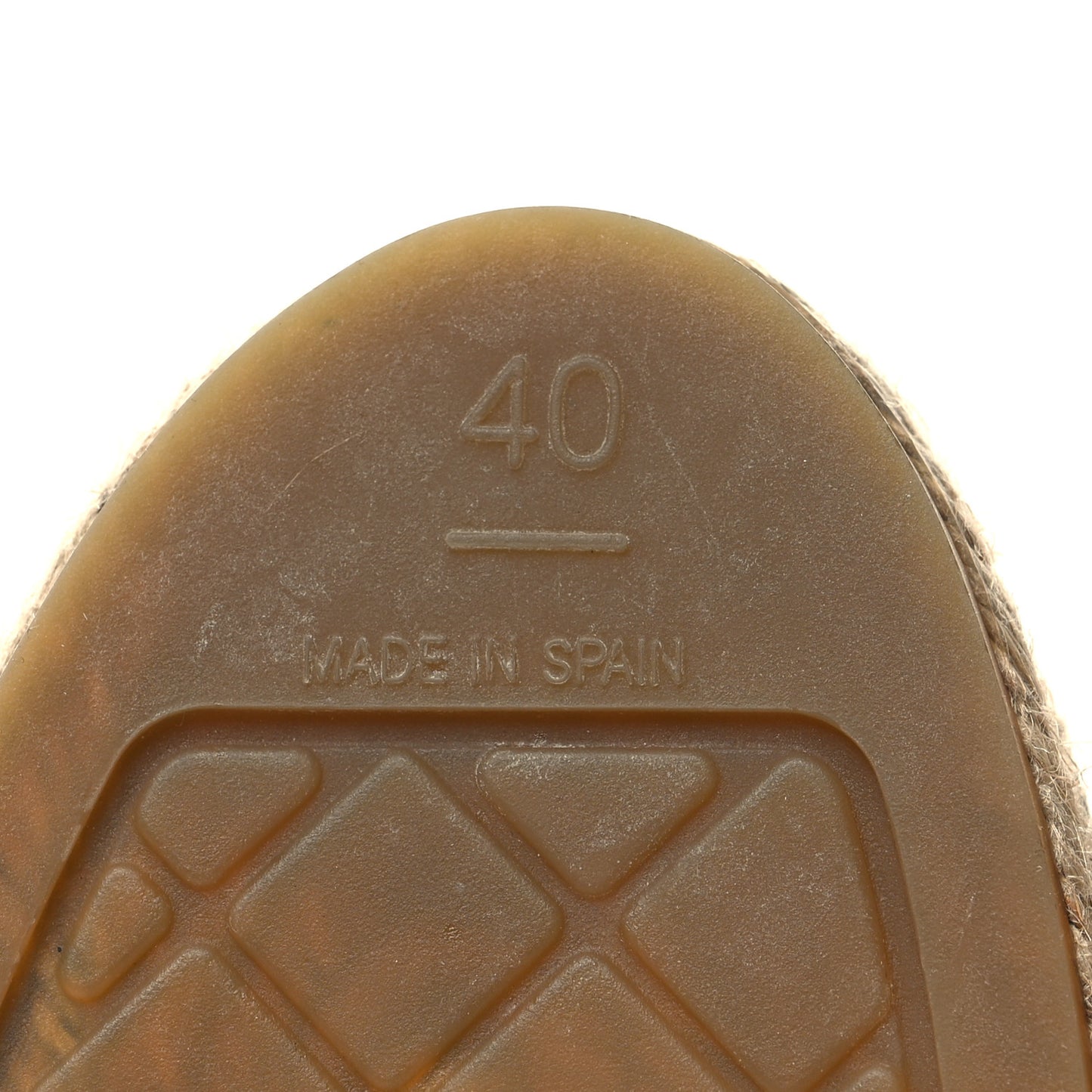 Lambskin CC Espadrilles 40 Beige Black