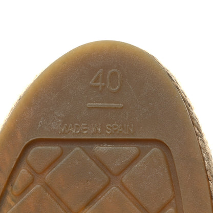 Chanel Lambskin CC Espadrilles 40 Beige Black 8 of 11
