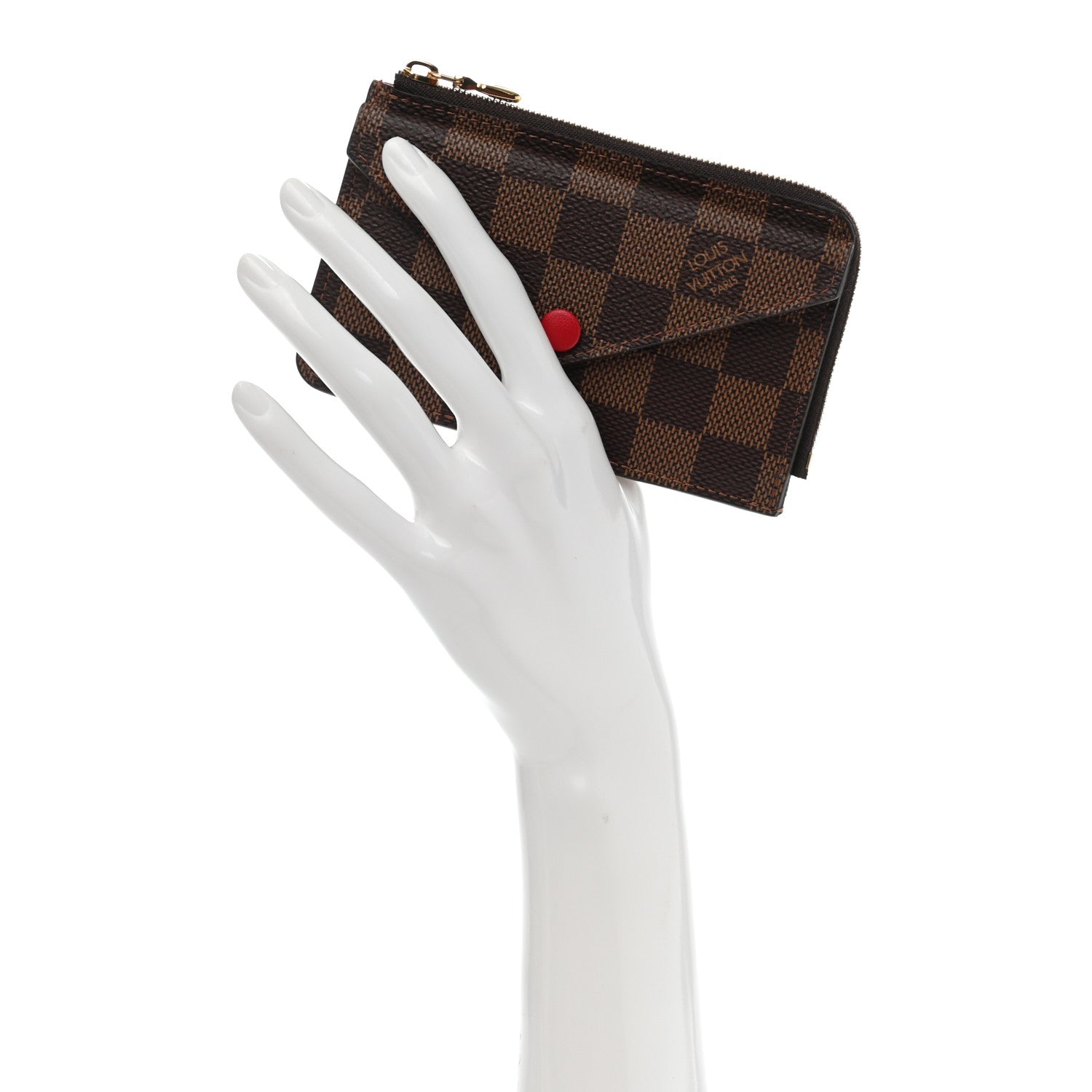 Louis Vuitton Damier Ebene Recto Verso Card Holder Red 2 of 8