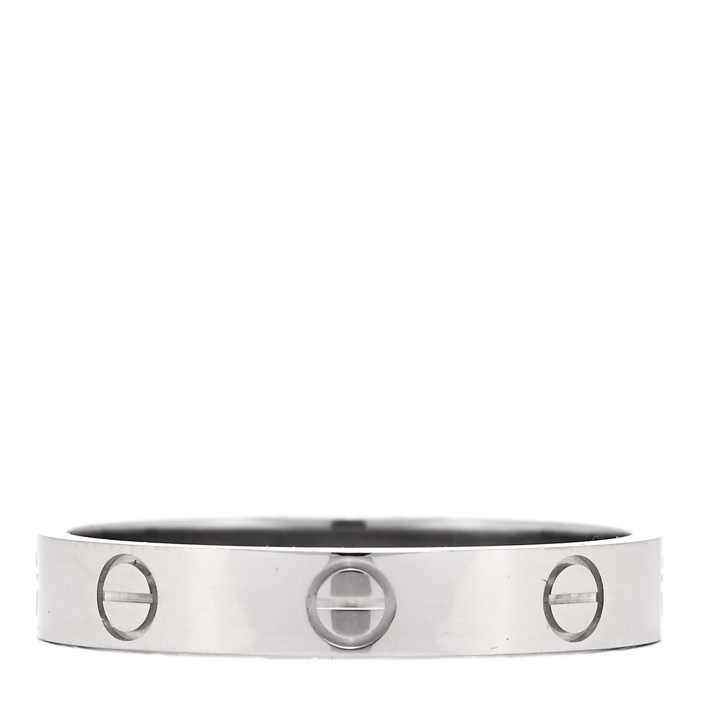 18K White Gold 3.5mm LOVE Wedding Band Ring 60 9