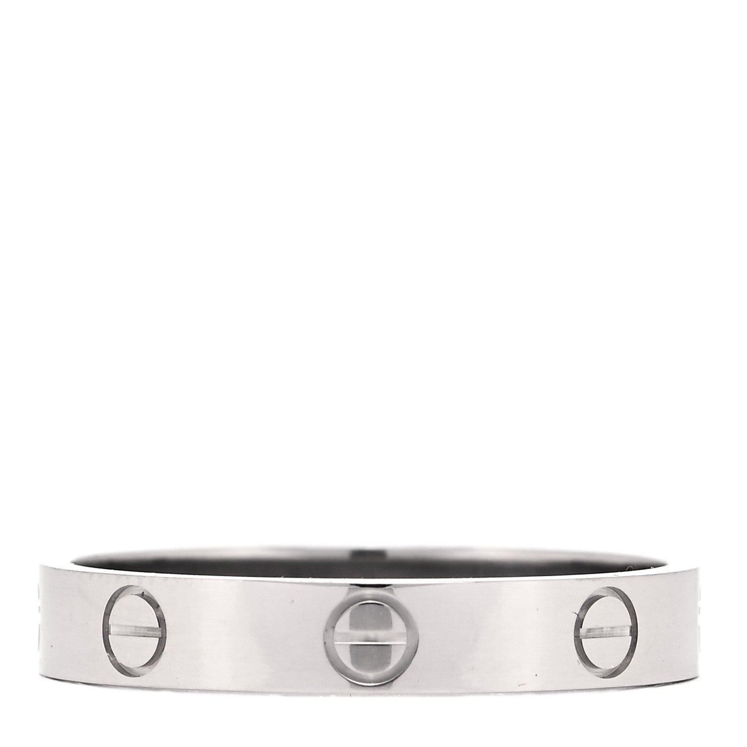 Cartier 18K White Gold 3.5mm LOVE Wedding Band Ring 60 9 6 of 10