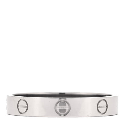 Cartier 18K White Gold 3.5mm LOVE Wedding Band Ring 60 9 6 of 10