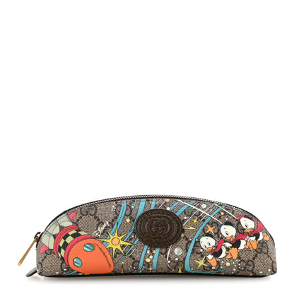 Gucci X DISNEY GG Supreme Monogram Donald Duck Pencil Case Beige Ebony 1 of 8