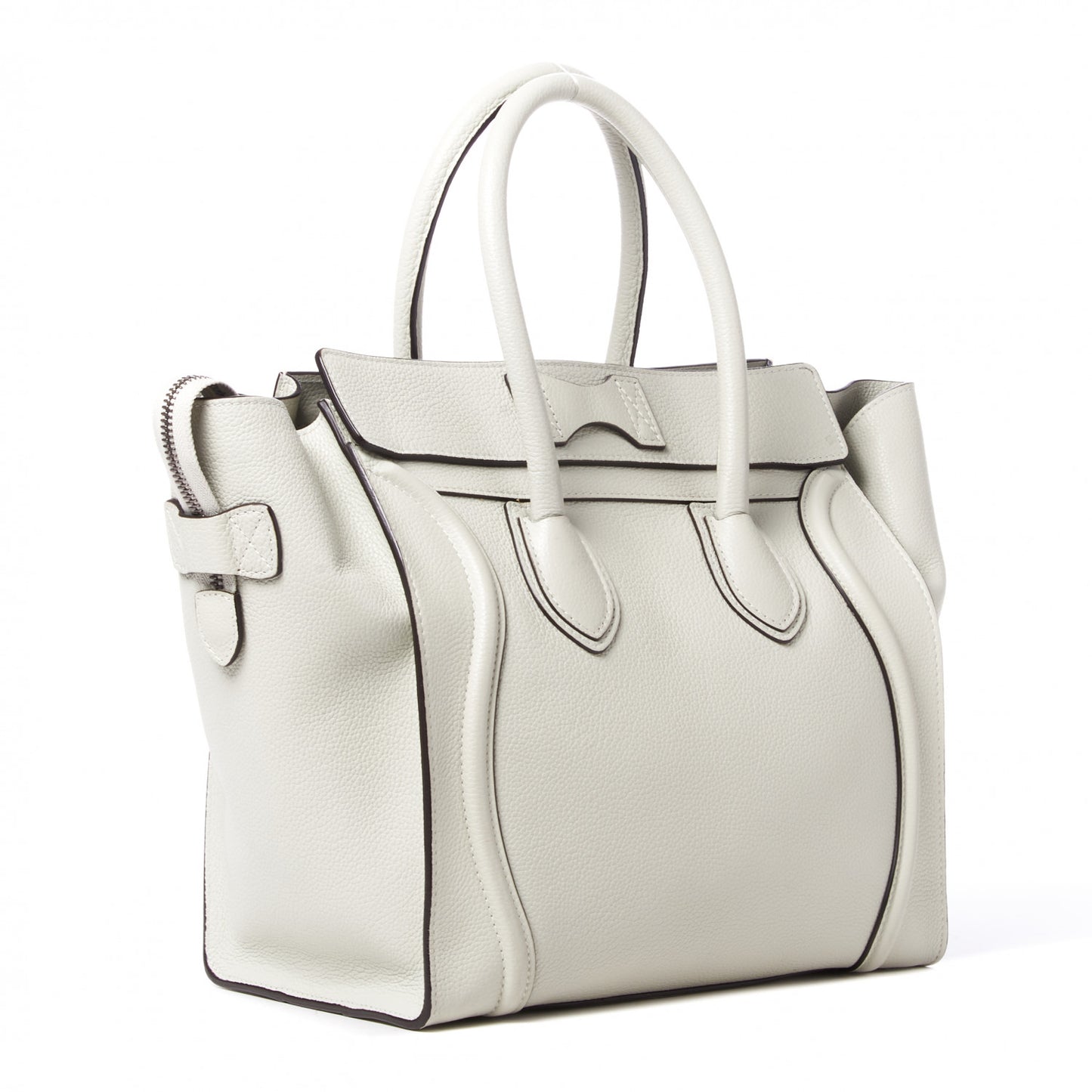 Drummed Calfskin Mini Luggage Lune