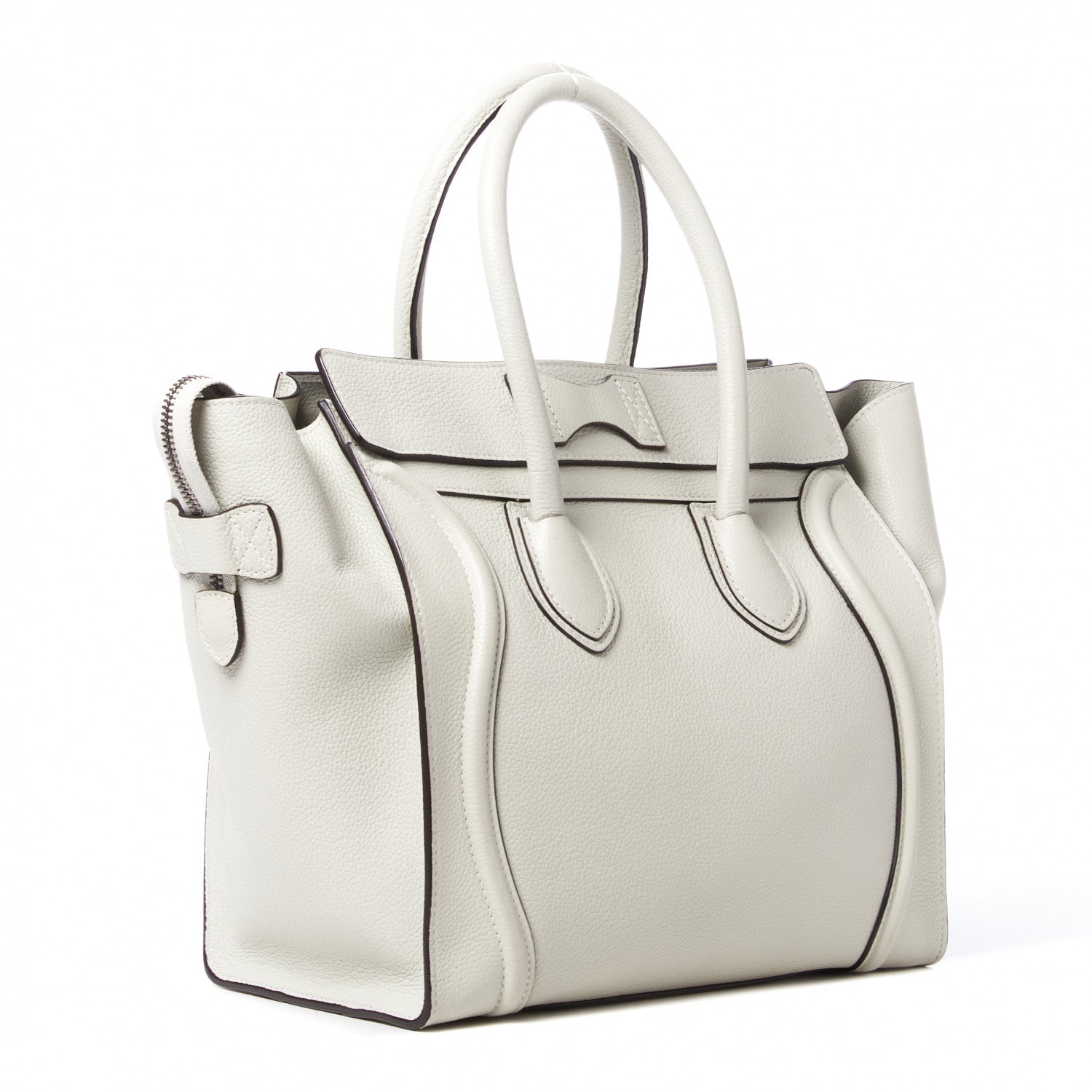 Celine Drummed Calfskin Mini Luggage Lune 2 of 9