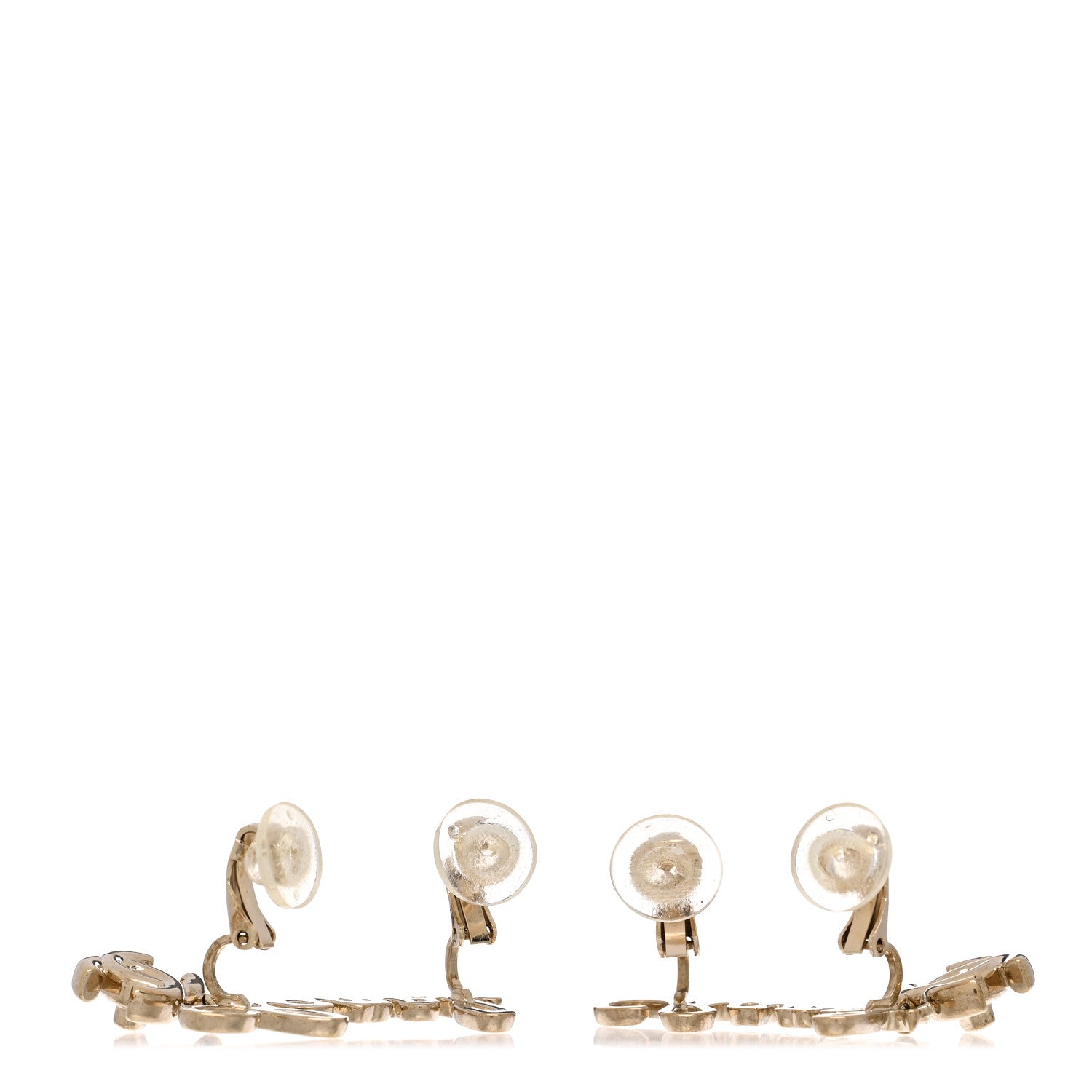 Chanel Metal Logo CC Turnlock Clip On Earrings Gold 3 of 5