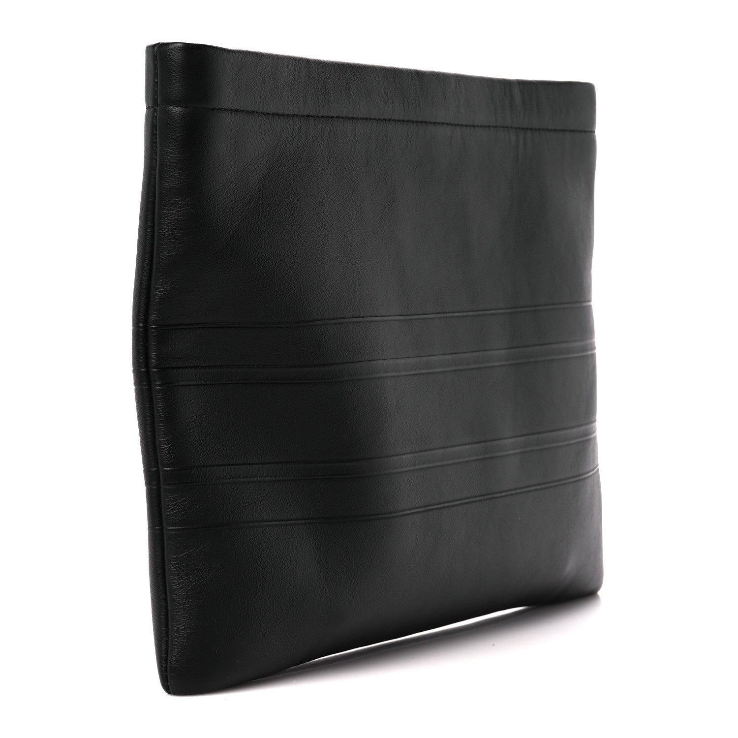 Christian Dior Calfskin Medium Diordouble Zip Pouch Black 3 of 10