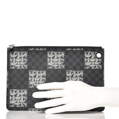 Louis Vuitton Damier Graphite Rope Pochette Jour PM White 2 of 7