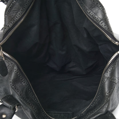 Balenciaga Agneau Giant Brogues Hardware Weekender Black 5 of 16