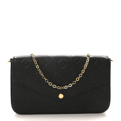 Louis Vuitton Empreinte Pochette Felicie Chain Wallet Black 1 of 11