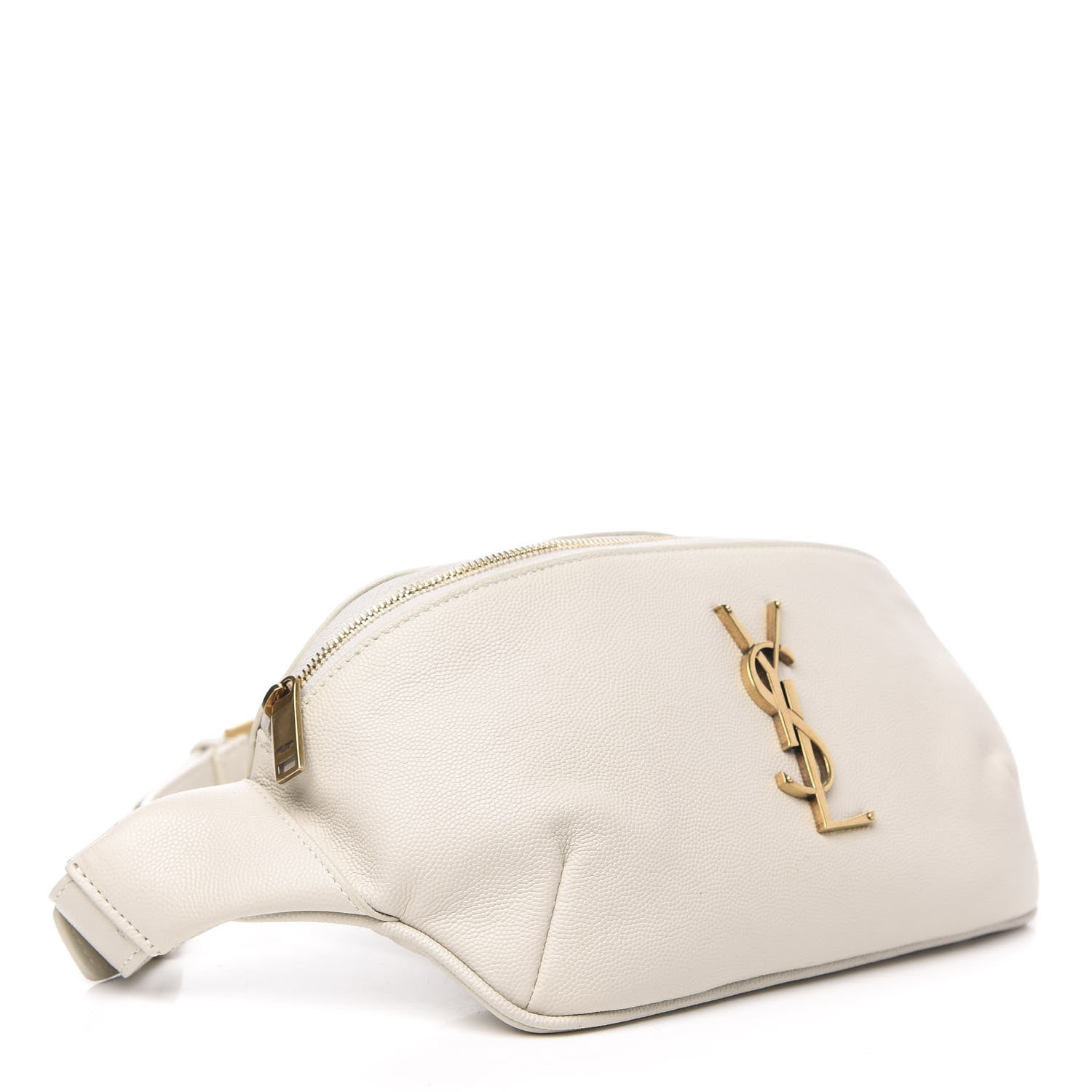 Saint Laurent Grain De Poudre Monogram Belt Bag Blanc Vintage 4 of 12