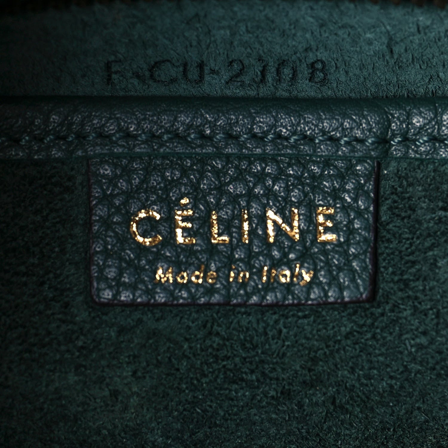 Celine Drummed Calfskin Nano Luggage Amazone 6 of 15