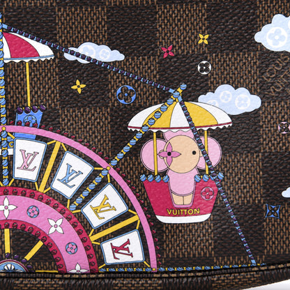 Louis Vuitton Damier Ebene 2020 Christmas Animation Big Wheel Mini Pochette Accessories Rose Ballerine 7 of 8