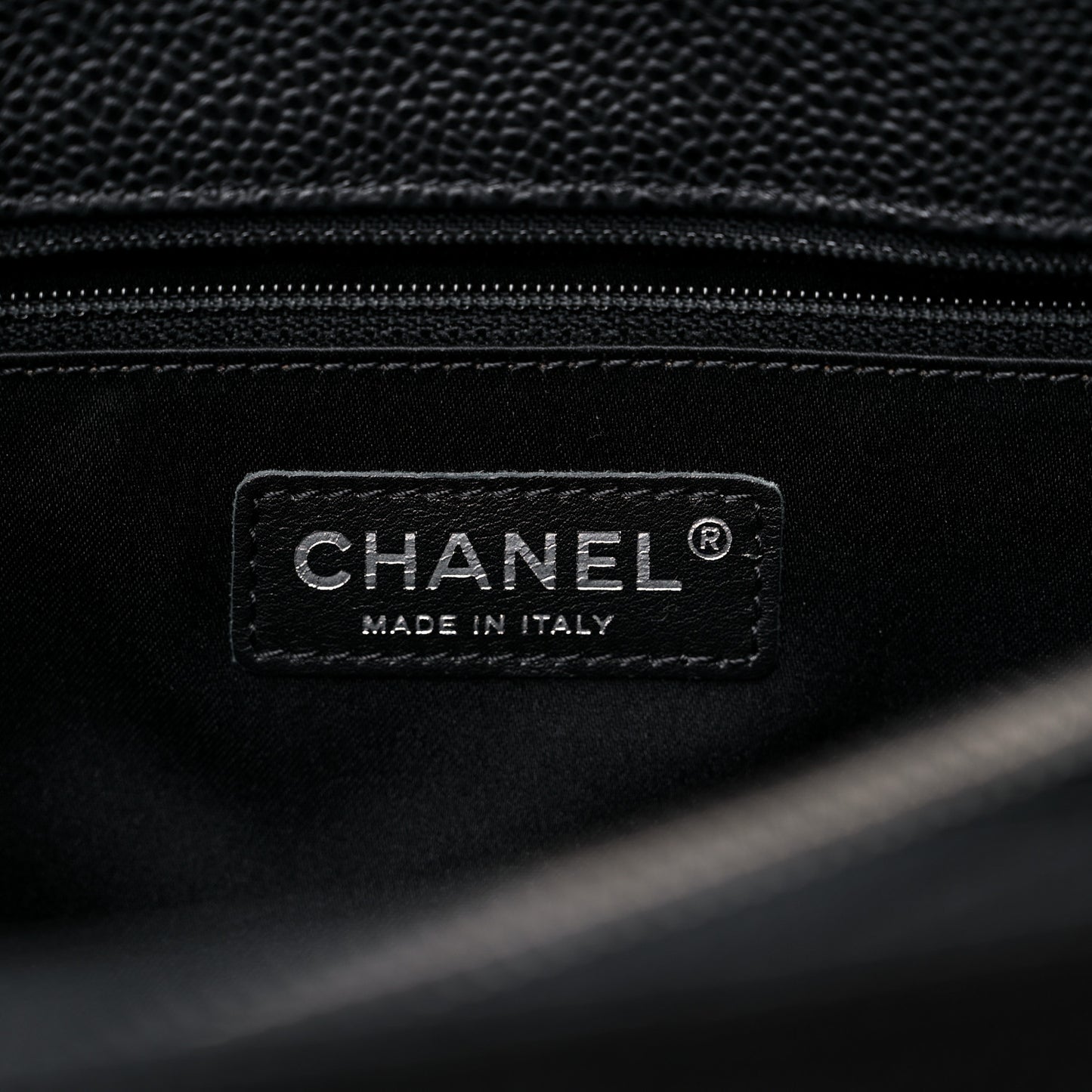 Caviar Quilted Grand Shopping Tote GST Black