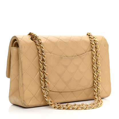 Chanel Lambskin Quilted Medium Double Flap Beige 3 of 16