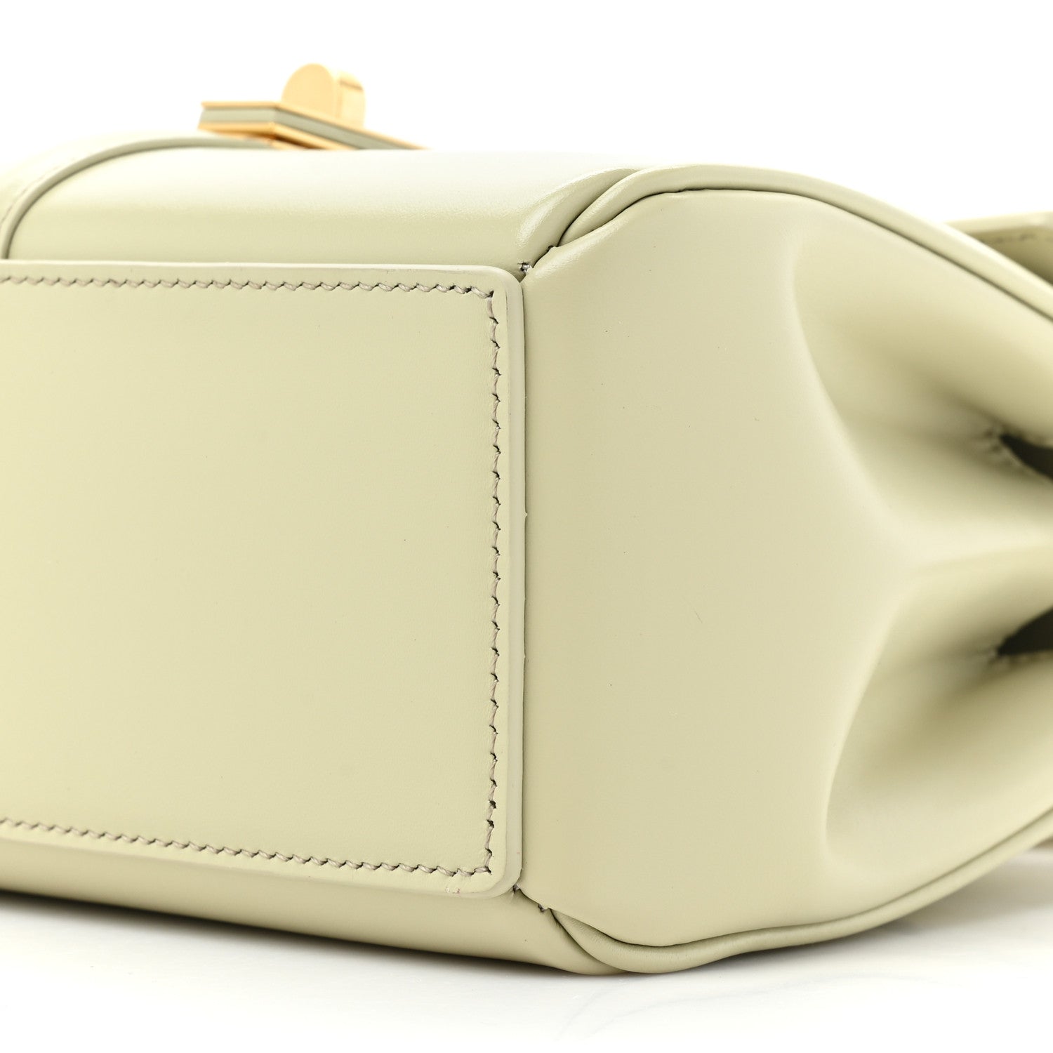 Celine Satinated Calfskin Mini 16 Top Handle Bag Almond Green 13 of 15