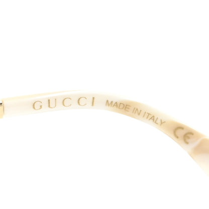 Gucci Metal Crystal Heart Frame Sunglasses GG0897S Pink Gold 5 of 9