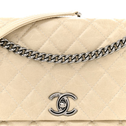 Chanel Glazed Calfskin Quilted Medium Lady Pearly Flap Light Beige 8 of 11