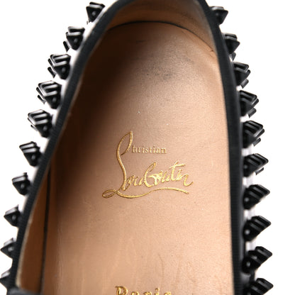 Christian Louboutin Patent Spikes Mens Roller Boat Flats 44 Black 7 of 14