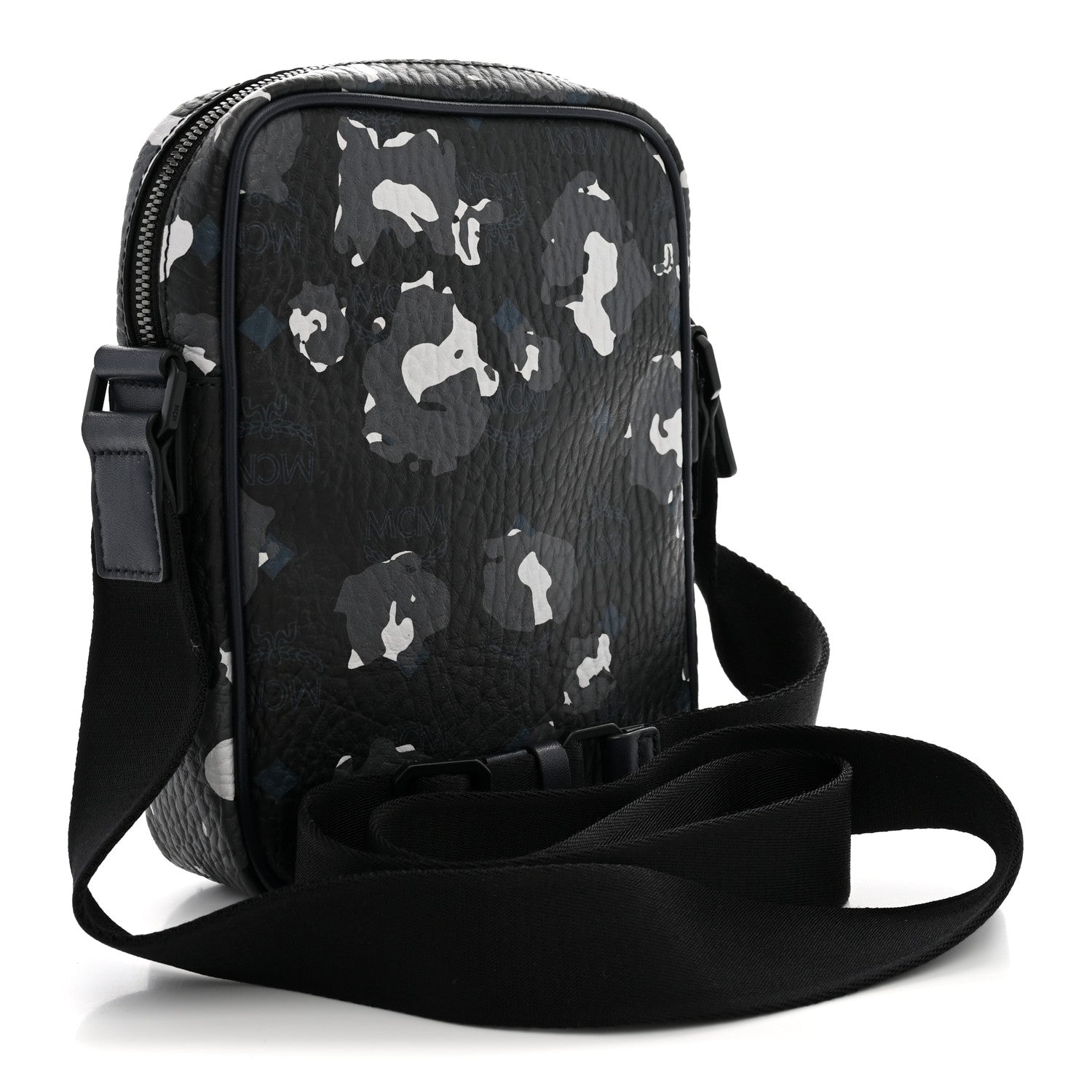 MCM Visetos Camouflage Crossbody Bag Black Blue 3 of 10