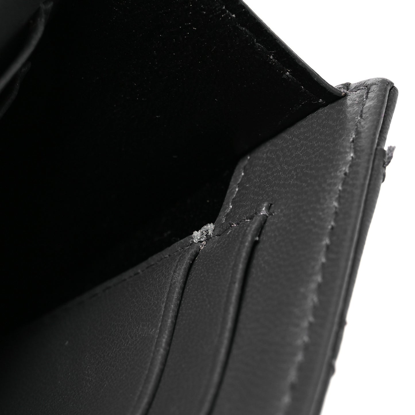 Lambskin Quilted Monogram Gaby Small Envelope Wallet Fog