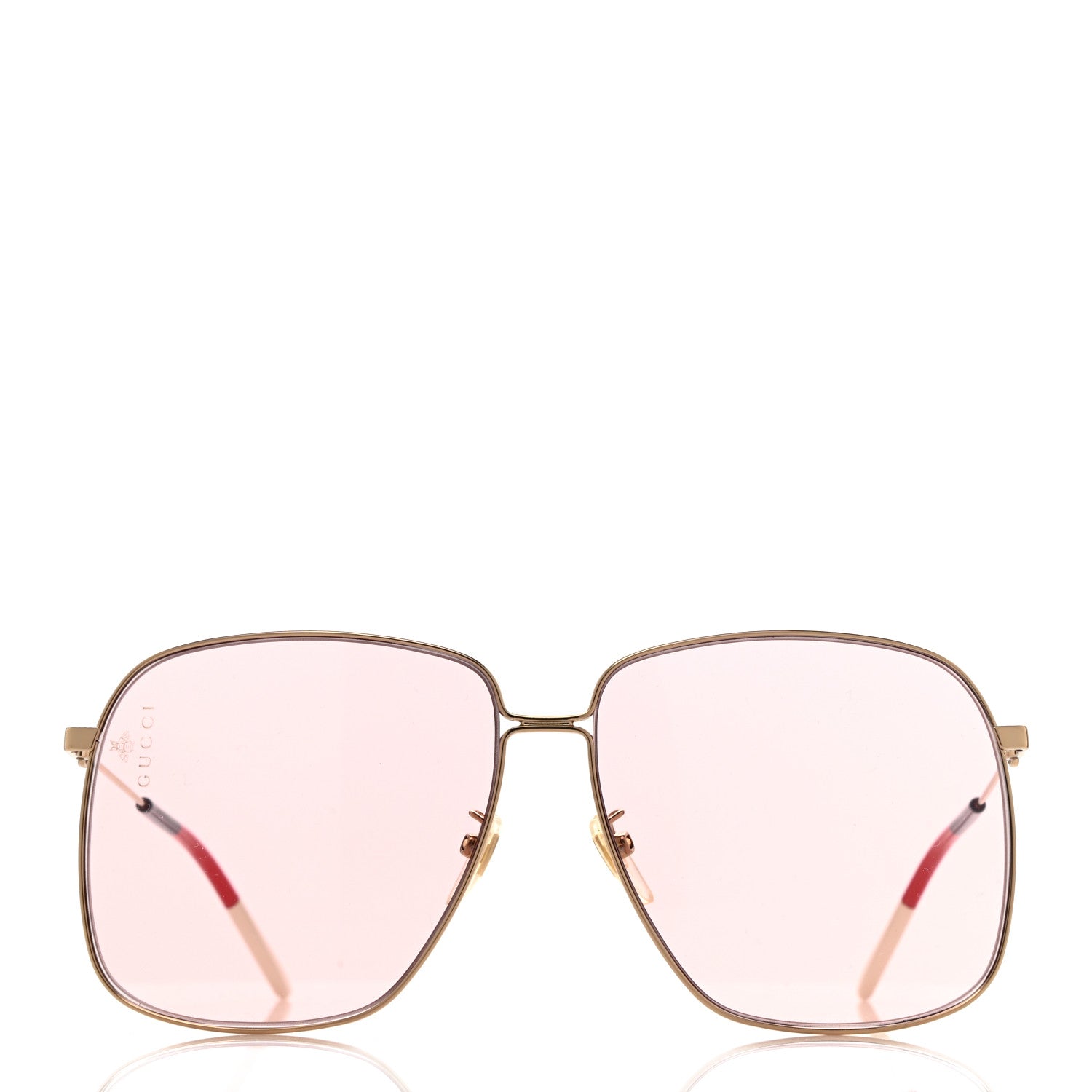 Gucci Rectangular Frame Interlocking G Sunglasses GG0394S Pink 2 of 6