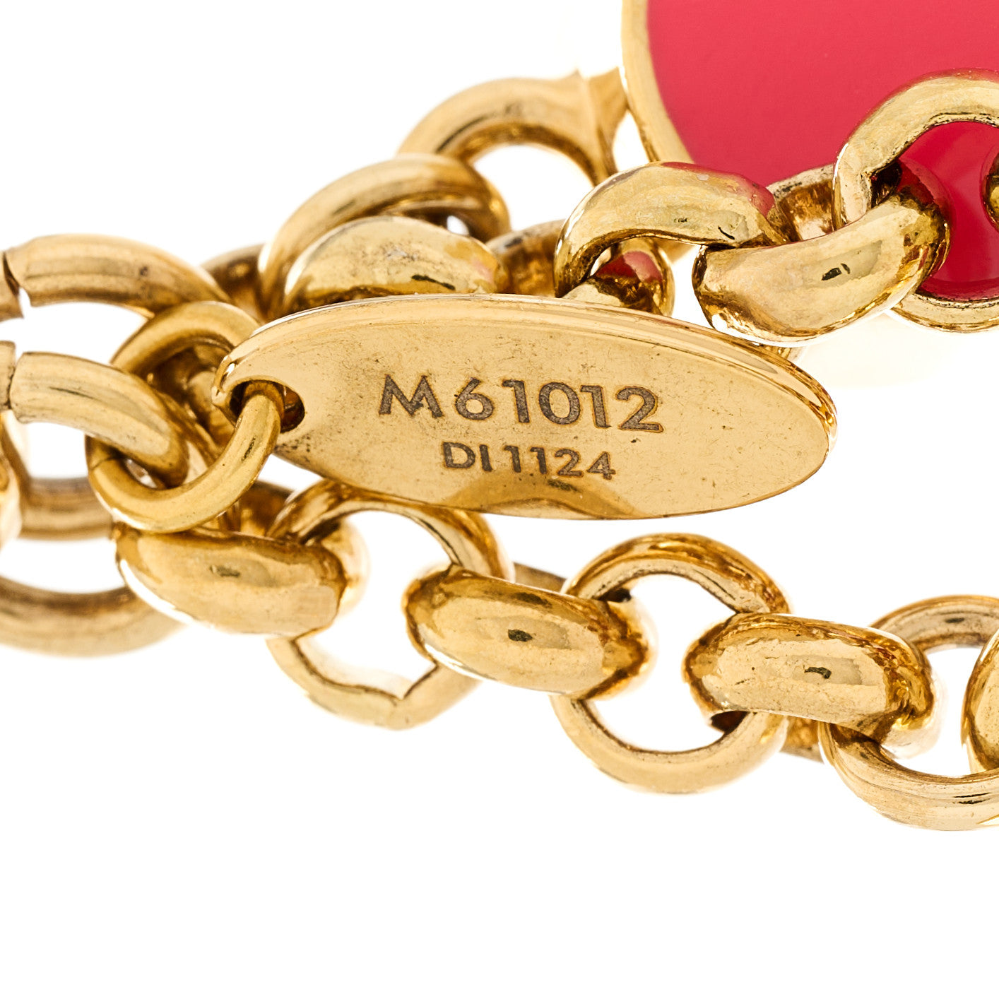 Fleur De Monogram Bag Charm Pink