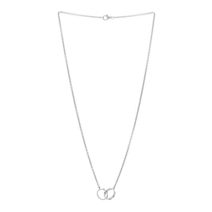 Cartier 18K White Gold Interlocking LOVE Necklace 3 of 5