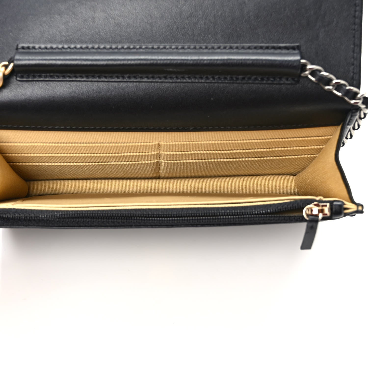 Chanel Lambskin Quilted Coco Clips Wallet On Chain WOC Black 5 of 13