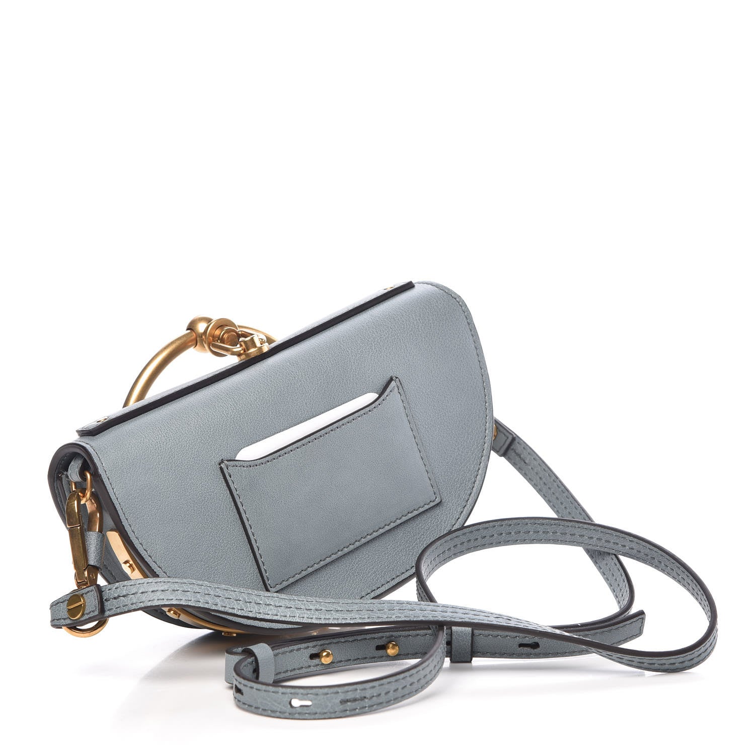 Chloe Calfskin Small Nile Bracelet Minaudiere Bag Cloudy Blue 3 of 10