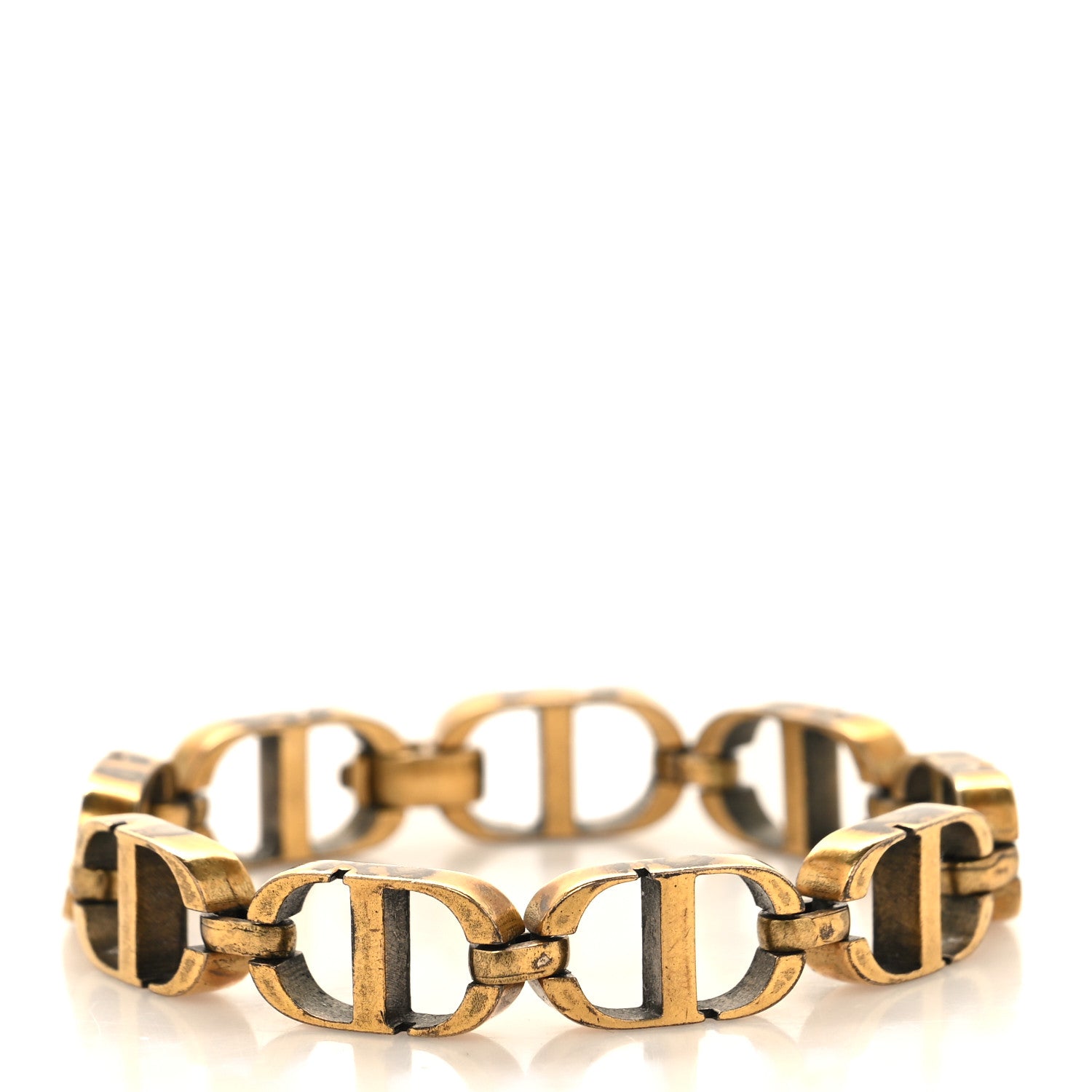 Christian Dior Metal CD Chain Bracelet Gold 3 of 4