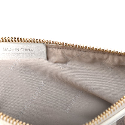 Burberry Haymarket Check Small Peyton Crossbody Clutch Bag White 6 of 6