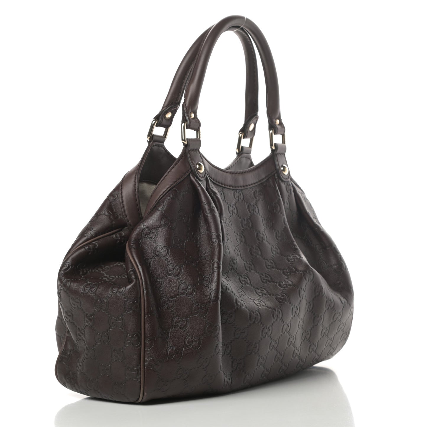 Guccissima Medium Sukey Tote Chocolate