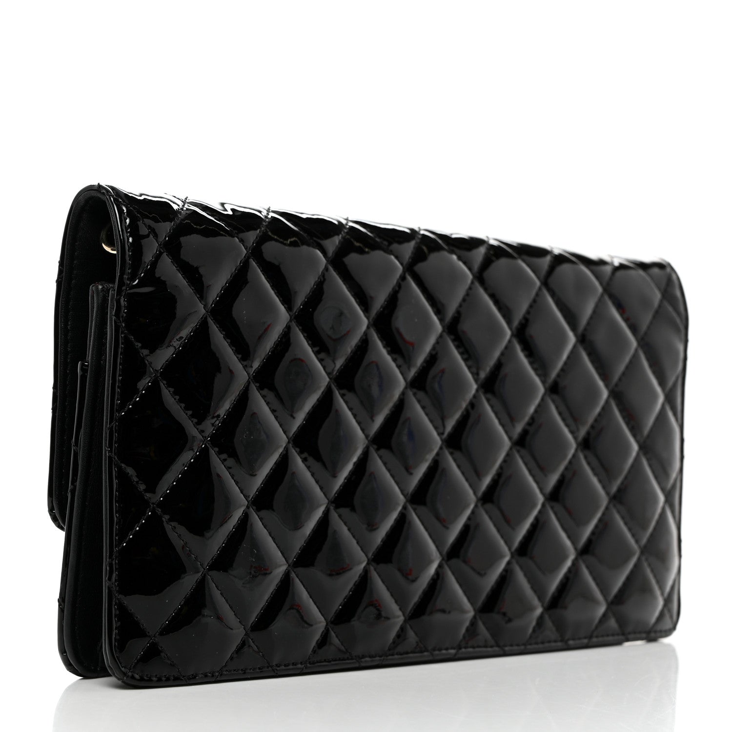 Chanel Patent Quilted Golden Class Wallet on Chain WOC Black 3 of 7