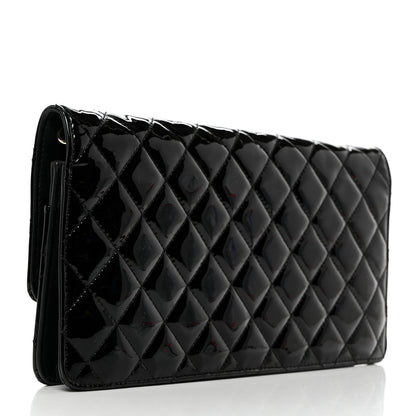 Chanel Patent Quilted Golden Class Wallet on Chain WOC Black 3 of 7