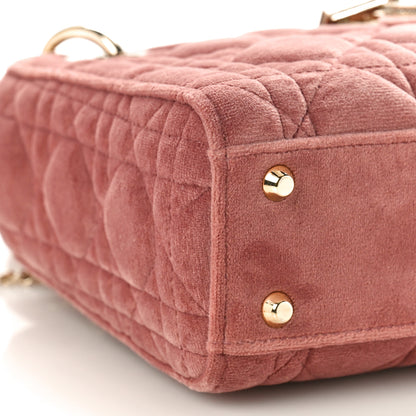 Christian Dior Velvet Mini Lady Dior Pink 8 of 9