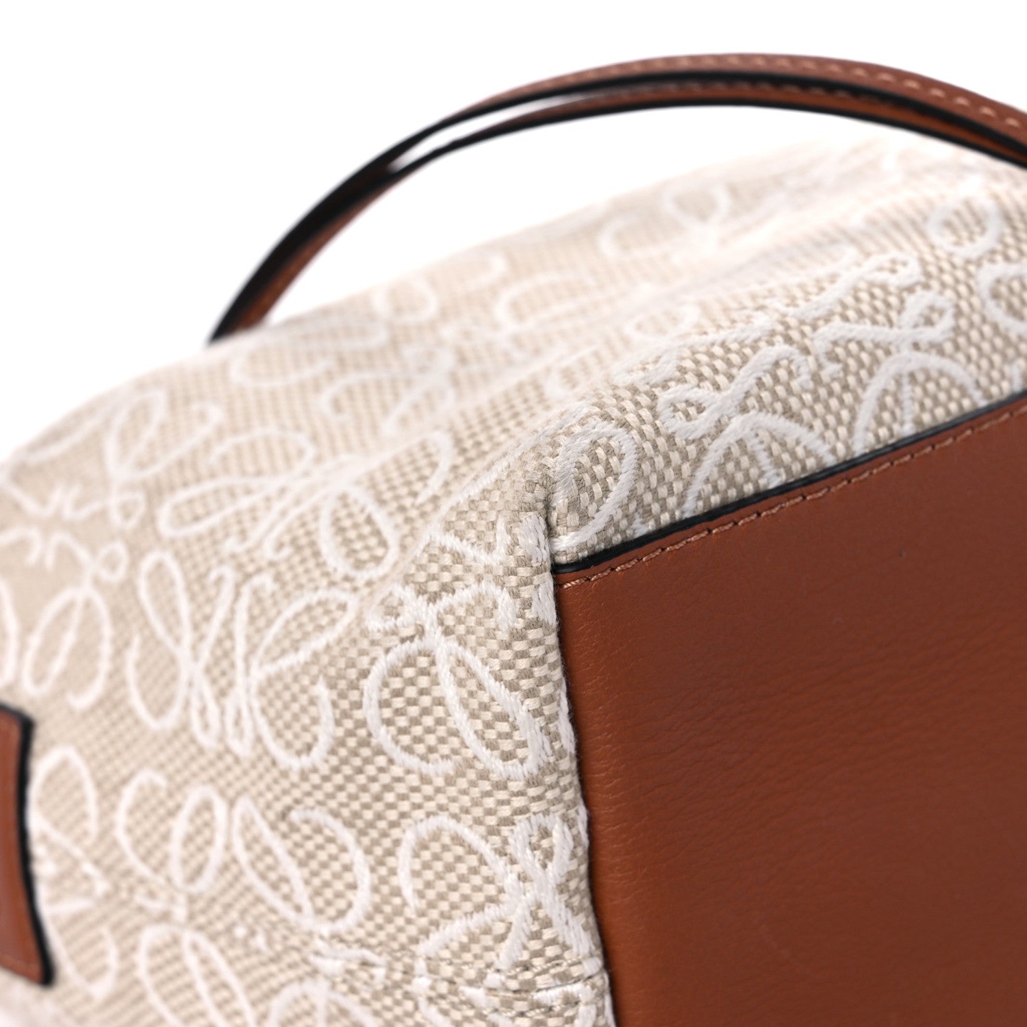Loewe Jacquard Anagram Calfskin Small Cubi Bag Ecru Tan 8 of 13