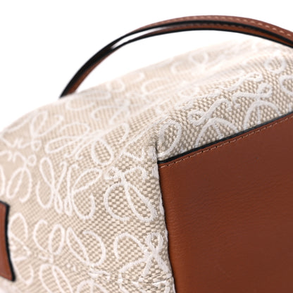 Loewe Jacquard Anagram Calfskin Small Cubi Bag Ecru Tan 8 of 13