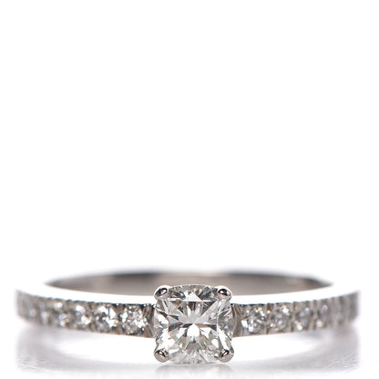 Tiffany Platinum Diamond .32ct Novo Ring 5.25 1 of 14