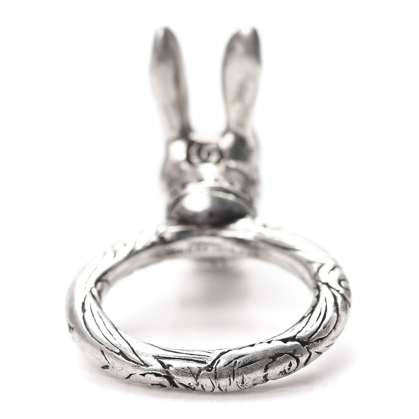 Sterling Silver Anger Forest Rabbit Head Ring 51 5.75