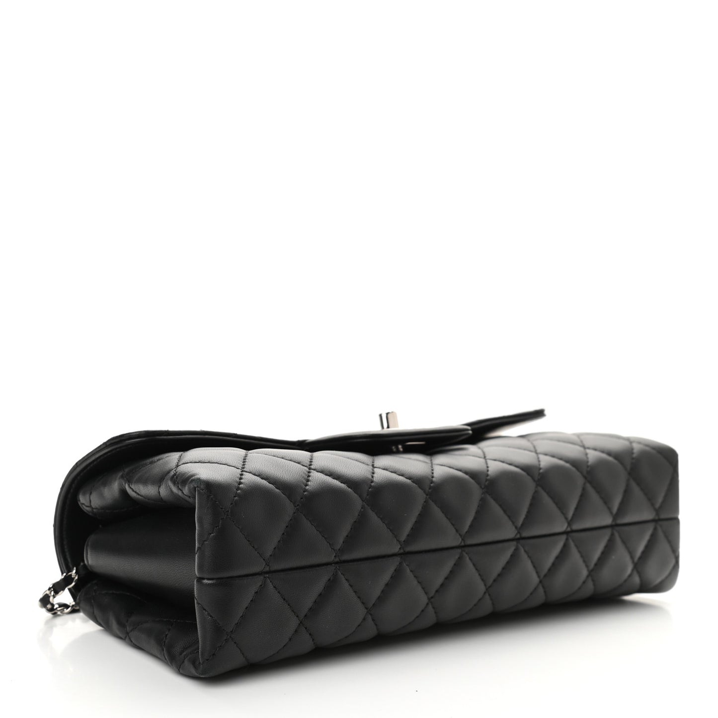 Lambskin Quilted By 4 Flap Crossbody Black