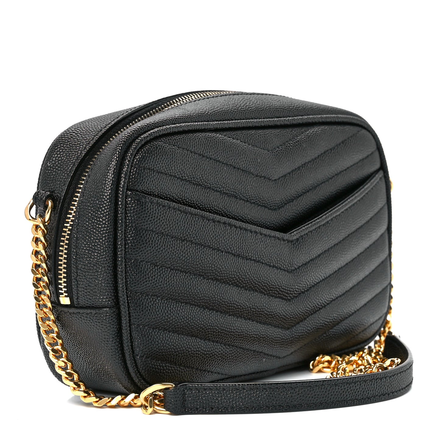 Grain De Poudre Matelasse Monogram Mini Lou Camera Bag Black