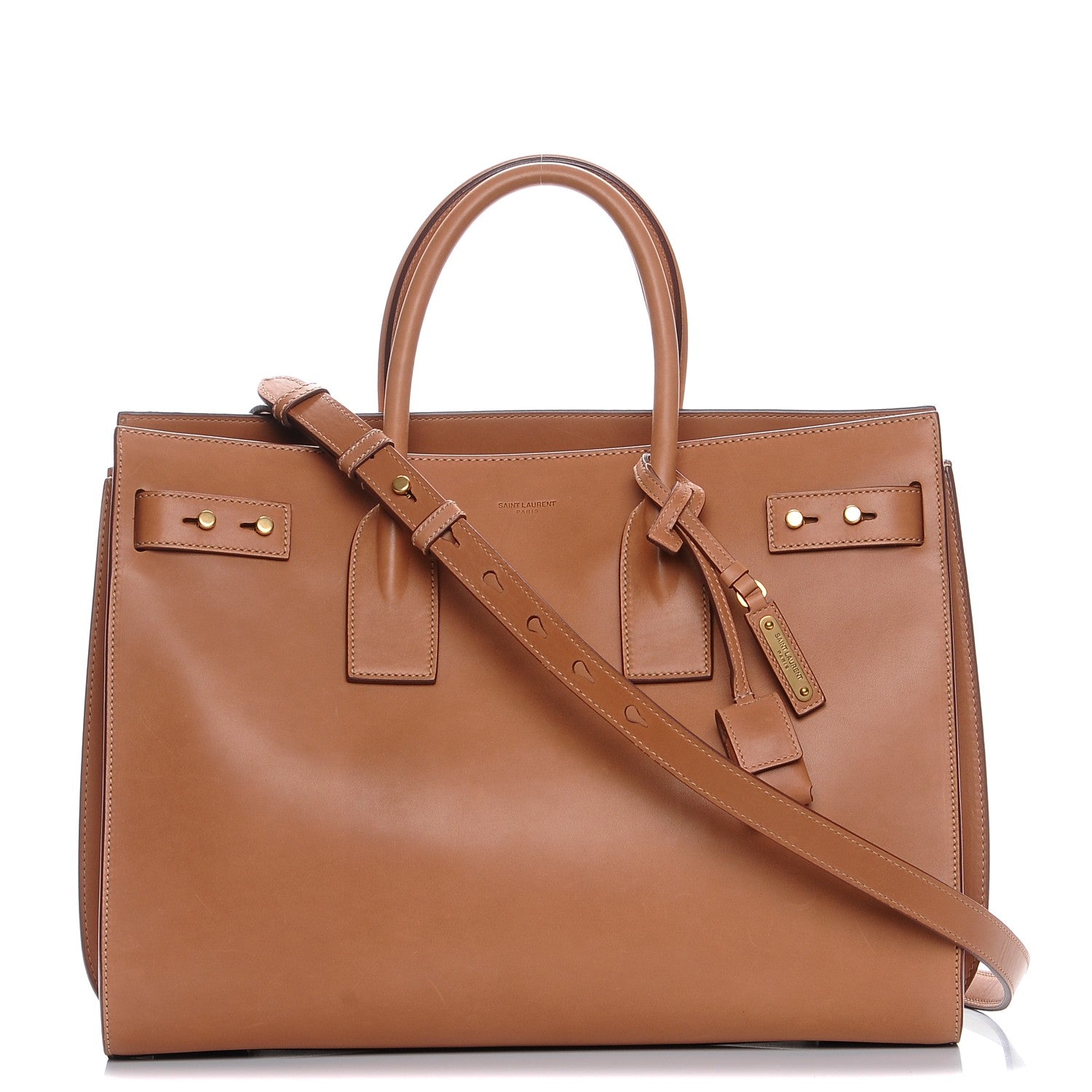 Saint Laurent Smooth Calfskin Medium Supple Sac De Jour Brown 1 of 9