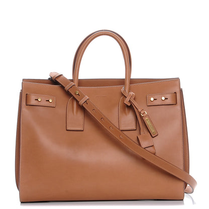 Saint Laurent Smooth Calfskin Medium Supple Sac De Jour Brown 1 of 9