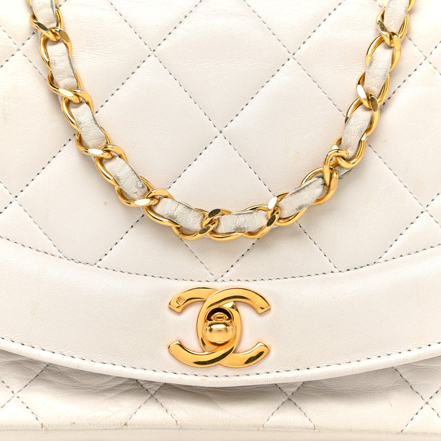 Chanel Lambskin Quilted Medium Single Flap White 9 of 24