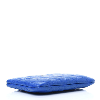 Chanel Caviar Quilted Small Cosmetic Case Blue 8 of 18