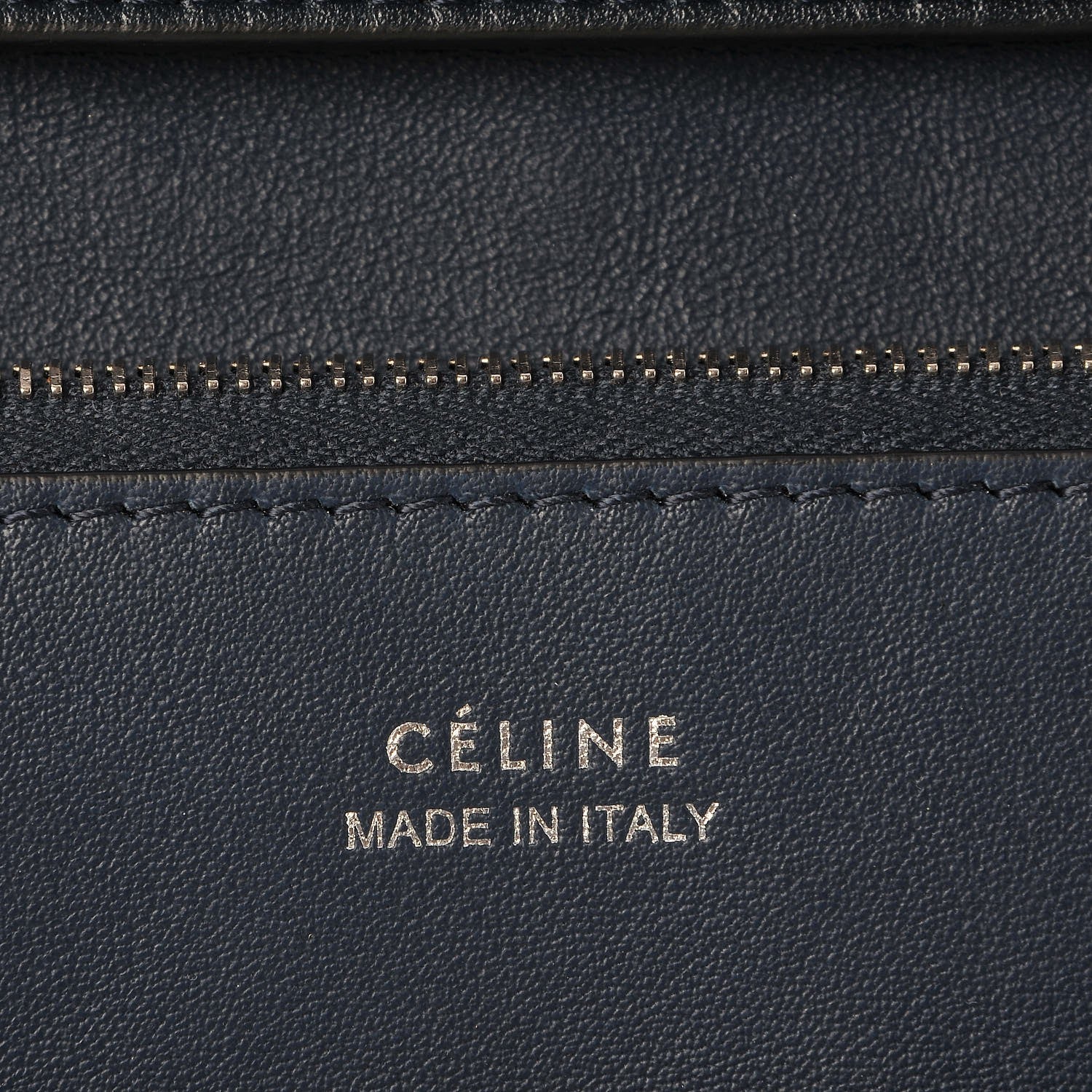 Celine Smooth Calfskin Oval Clutch Navy 5 of 8